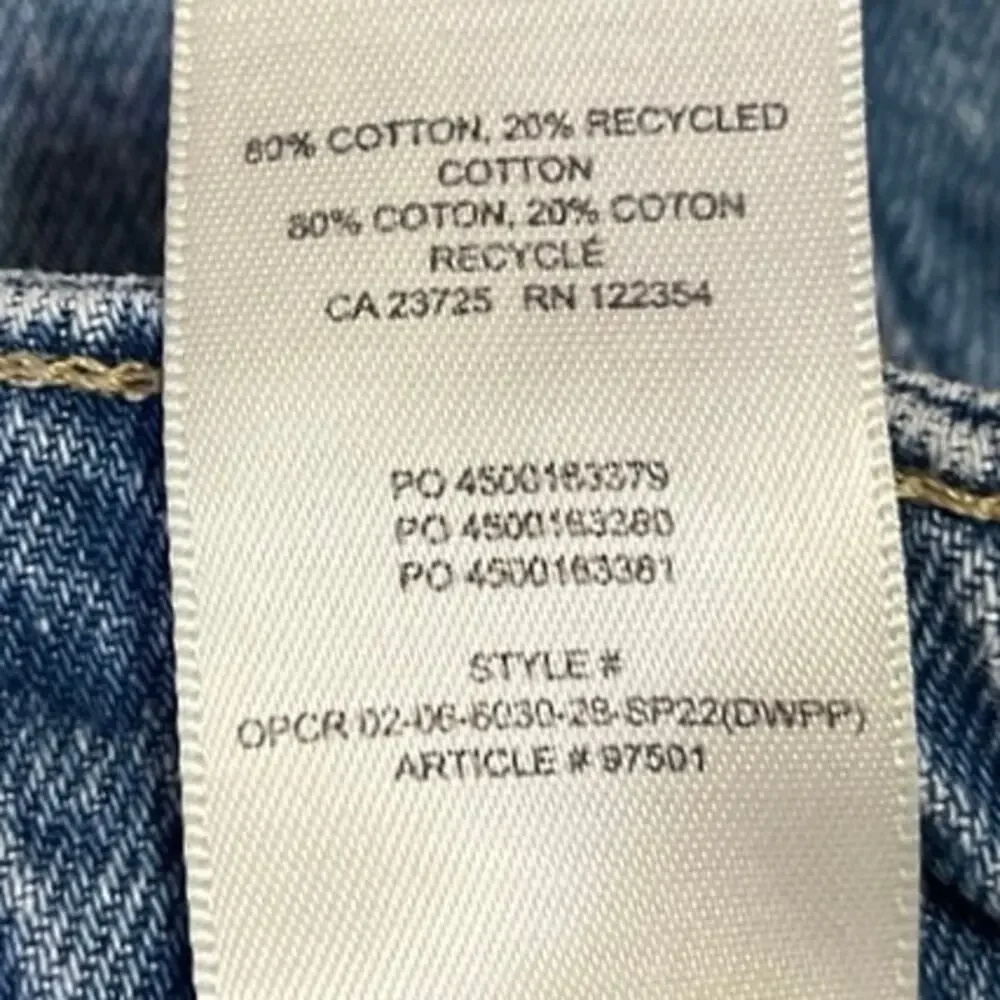 Aritzia Sun-deh Womens Blue Denim High Rise Casual Tapered Leg Jeans Pant Size 2
